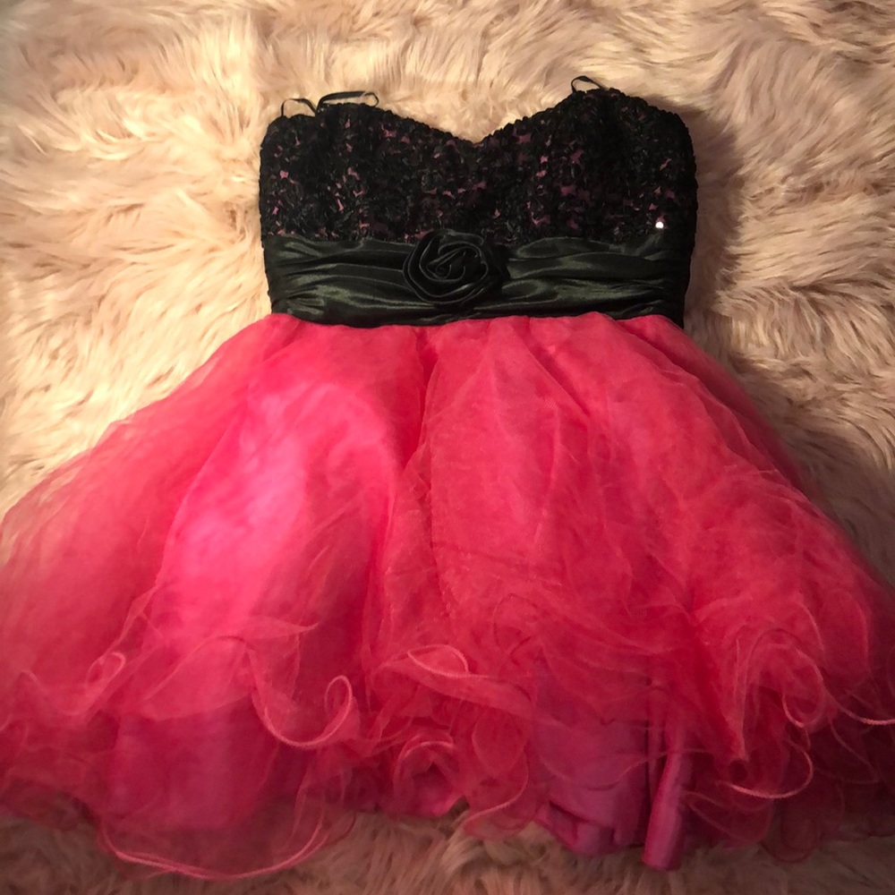 strapless mini dress